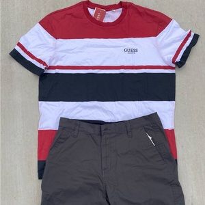 Guess shirt and short set